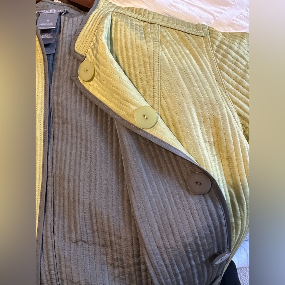 Sigrid Olsen Silk Jacket Reversible Size Medium - image 4